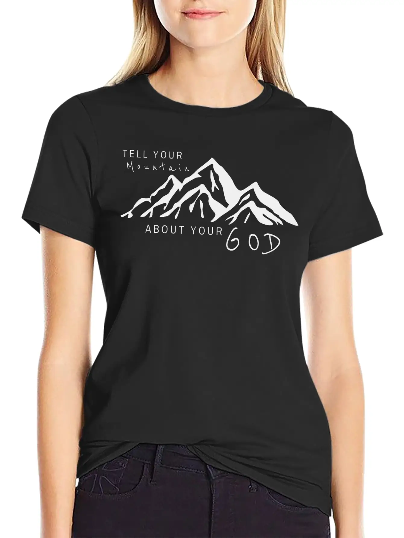Tell Your Mountain About Your God Breathable Soft Cotton T-Shirt – Timeless Casual Look