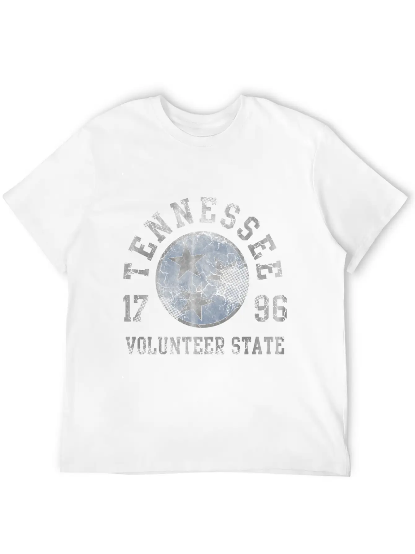Tennessee Volunteer State Flag Fade Unisex Casual T-Shirt – Clean Design For Daily Comfort