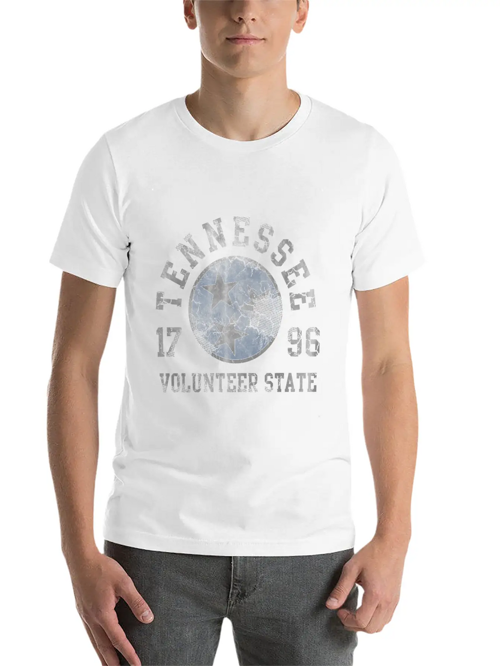 Tennessee Volunteer State Flag Fade Unisex Casual T-Shirt – Clean Design For Daily Comfort