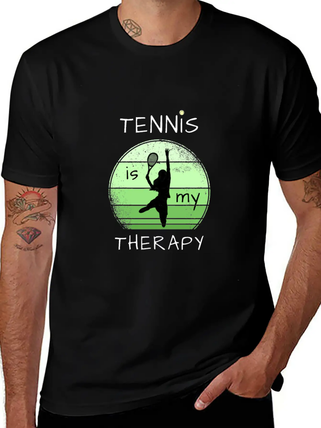 Tennis Is My Therapy Unisex Casual T-Shirt – Clean Design For Daily Comfort
