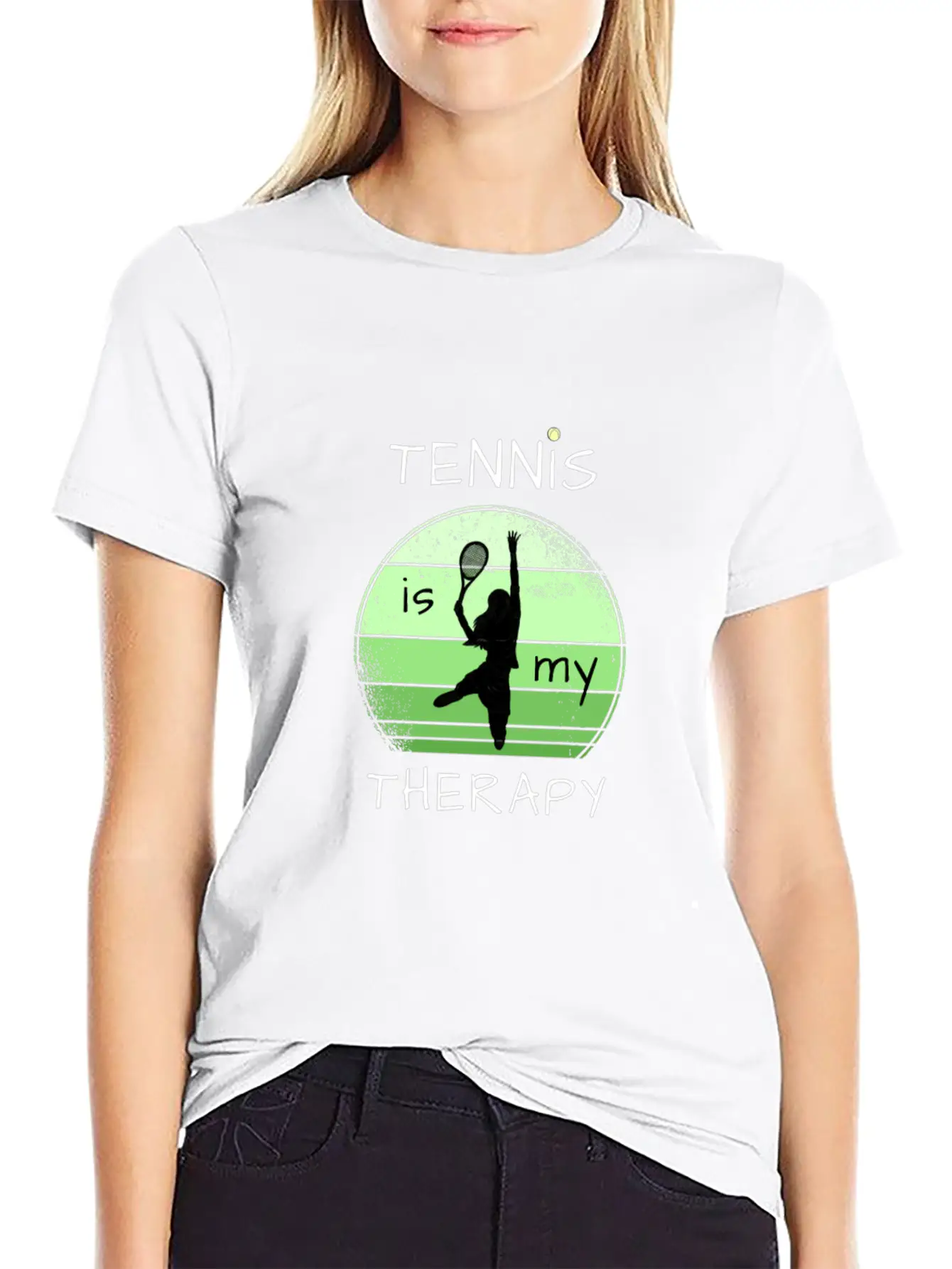 Tennis Is My Therapy Unisex Casual T-Shirt – Clean Design For Daily Comfort
