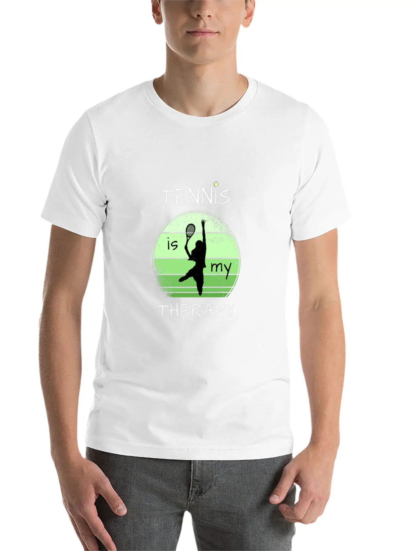 Tennis Is My Therapy Unisex Casual T-Shirt – Clean Design For Daily Comfort