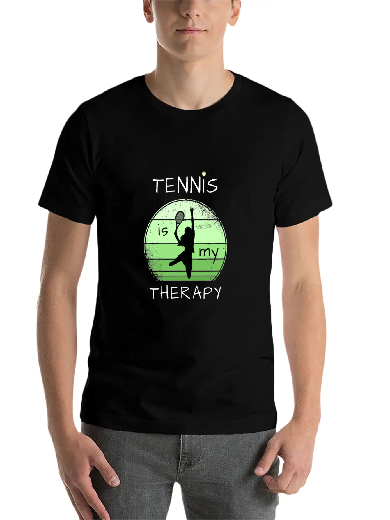 Tennis Is My Therapy Unisex Casual T-Shirt – Clean Design For Daily Comfort