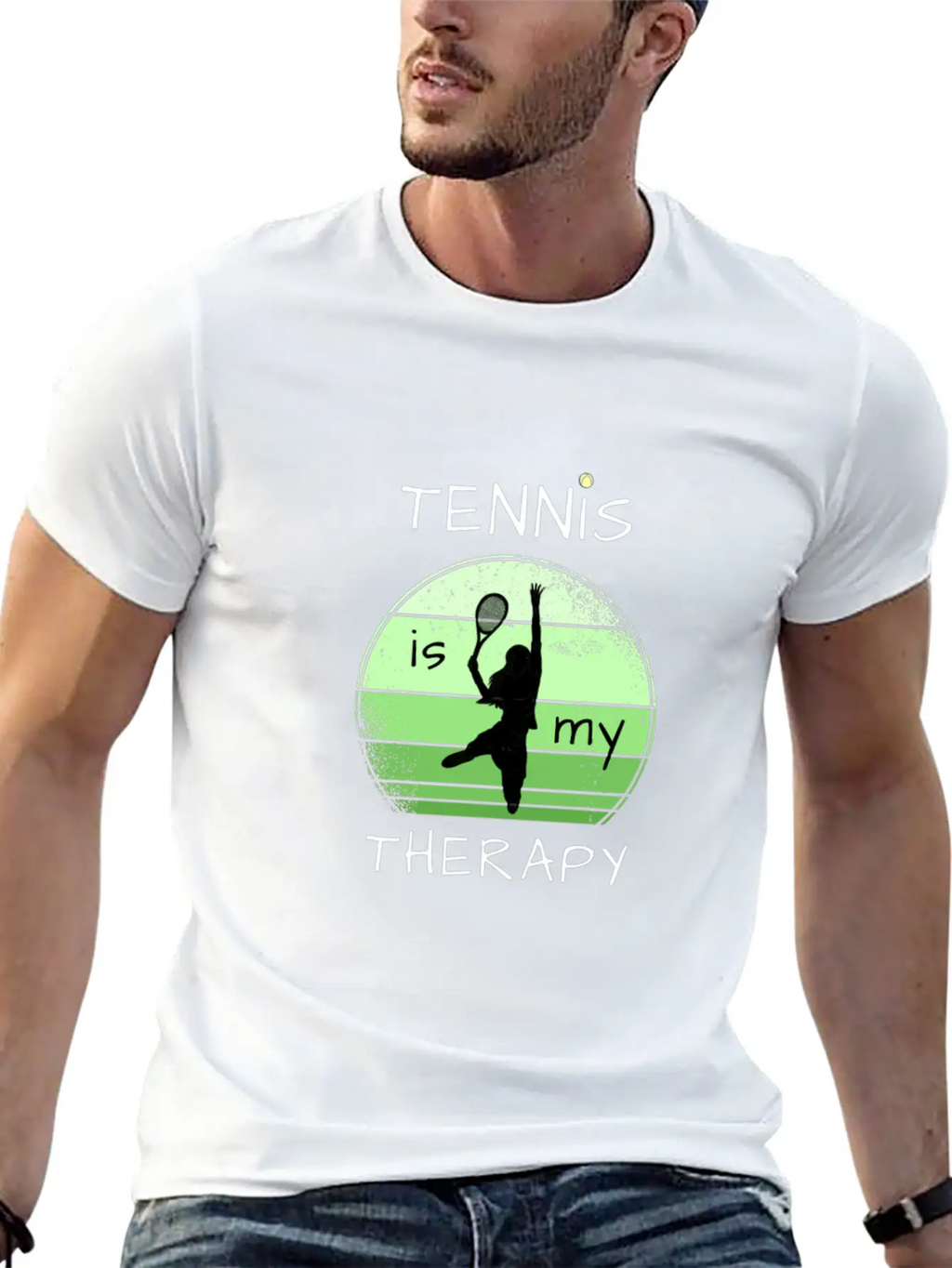 Tennis Is My Therapy Unisex Casual T-Shirt – Clean Design For Daily Comfort