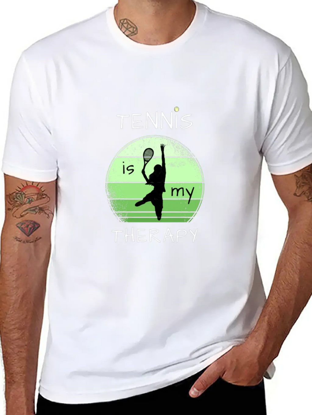Tennis Is My Therapy Unisex Casual T-Shirt – Clean Design For Daily Comfort