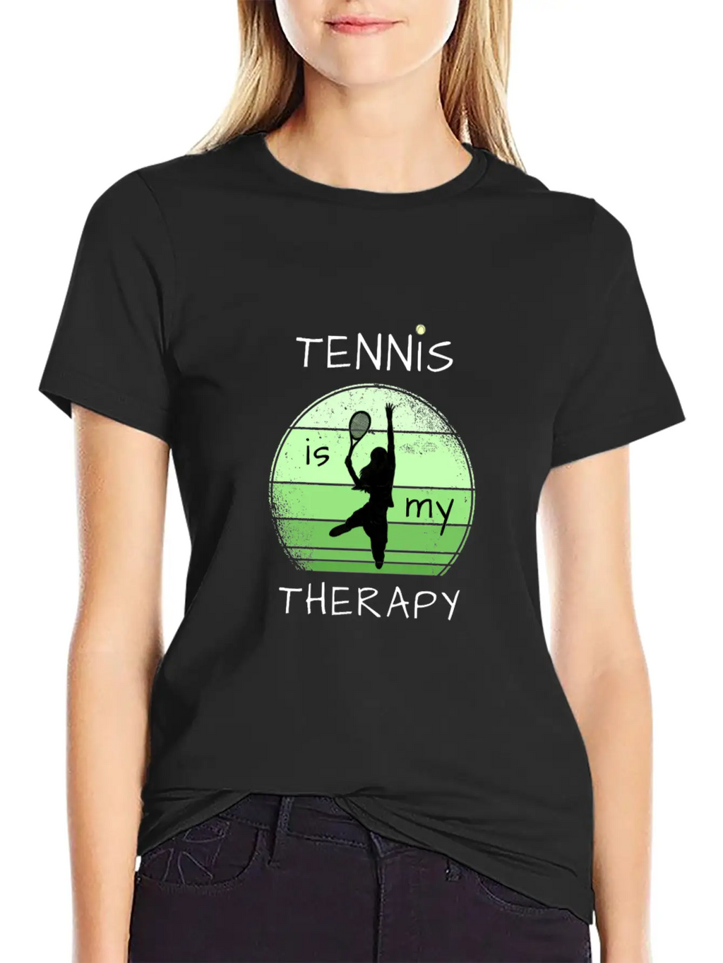 Tennis Is My Therapy Unisex Casual T-Shirt – Clean Design For Daily Comfort
