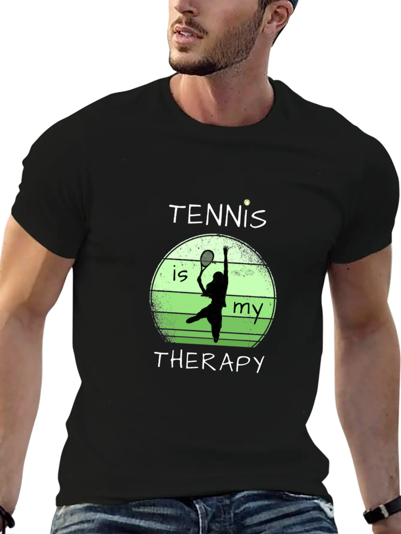 Tennis Is My Therapy Unisex Casual T-Shirt – Clean Design For Daily Comfort