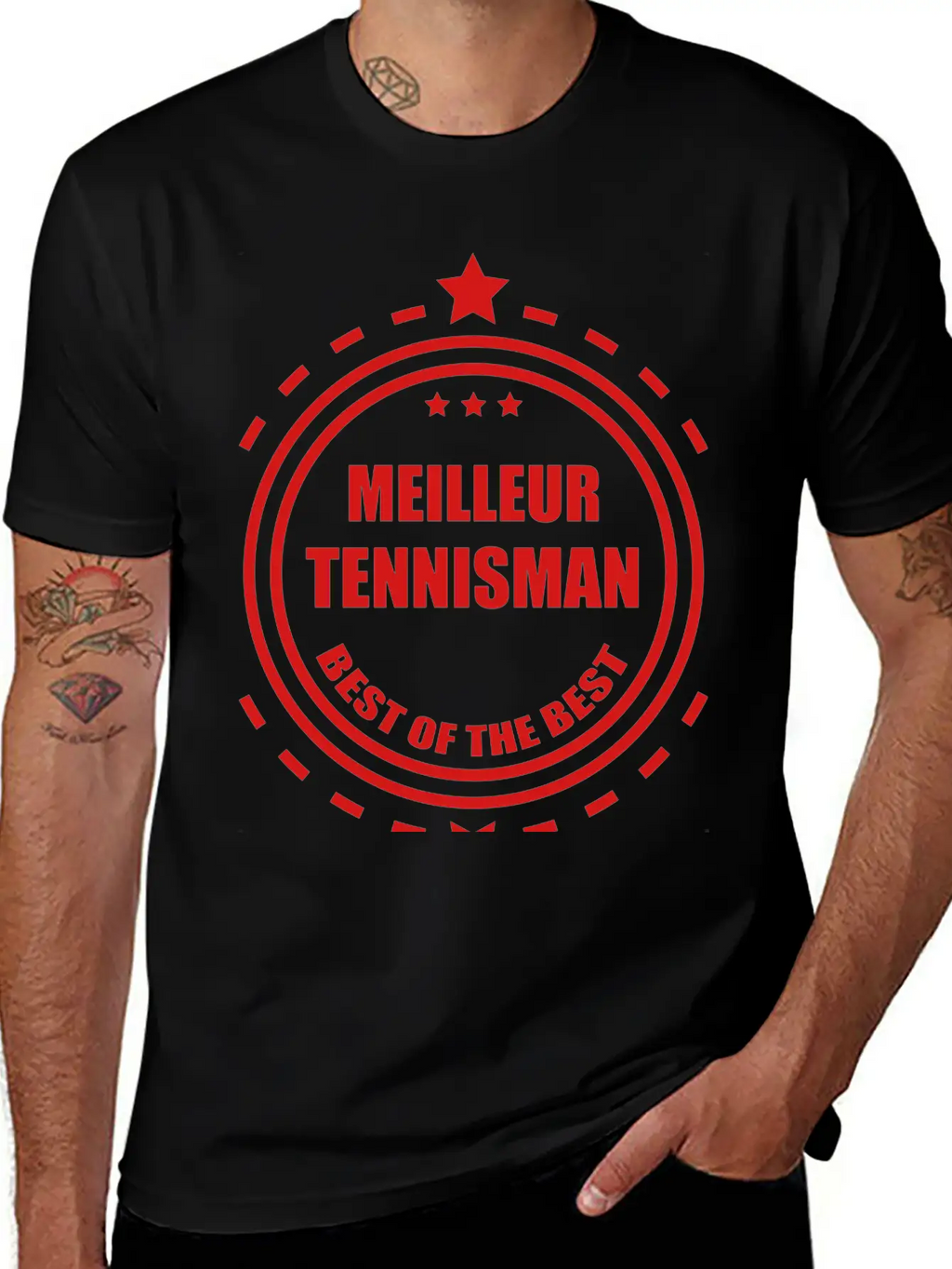 Tennis Tennisman Sport Ball Match Fun Unisex Short Sleeve Soft Cotton T-Shirt – Casual Everyday Wear
