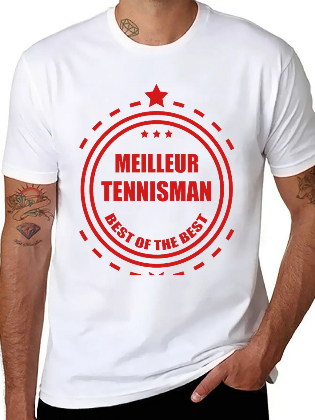 Tennis Tennisman Sport Ball Match Fun Unisex Short Sleeve Soft Cotton T-Shirt – Casual Everyday Wear