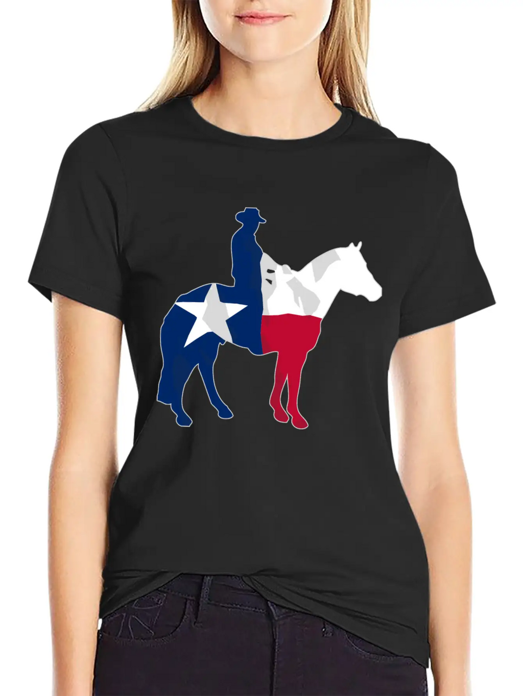 Texas Cowboy Flag Essential Cotton Tee For Daily Outfits – Unisex Style
