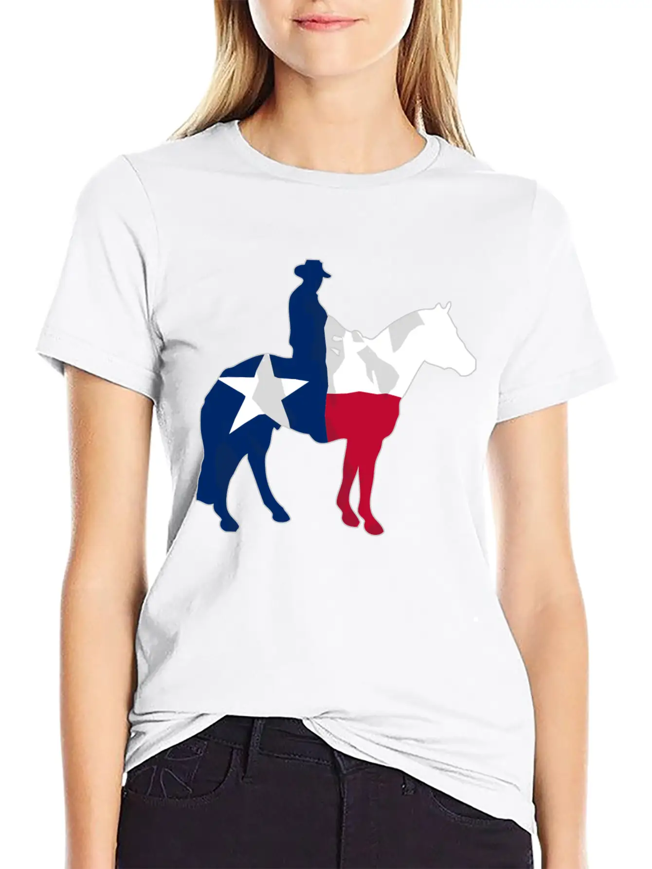 Texas Cowboy Flag Essential Cotton Tee For Daily Outfits – Unisex Style
