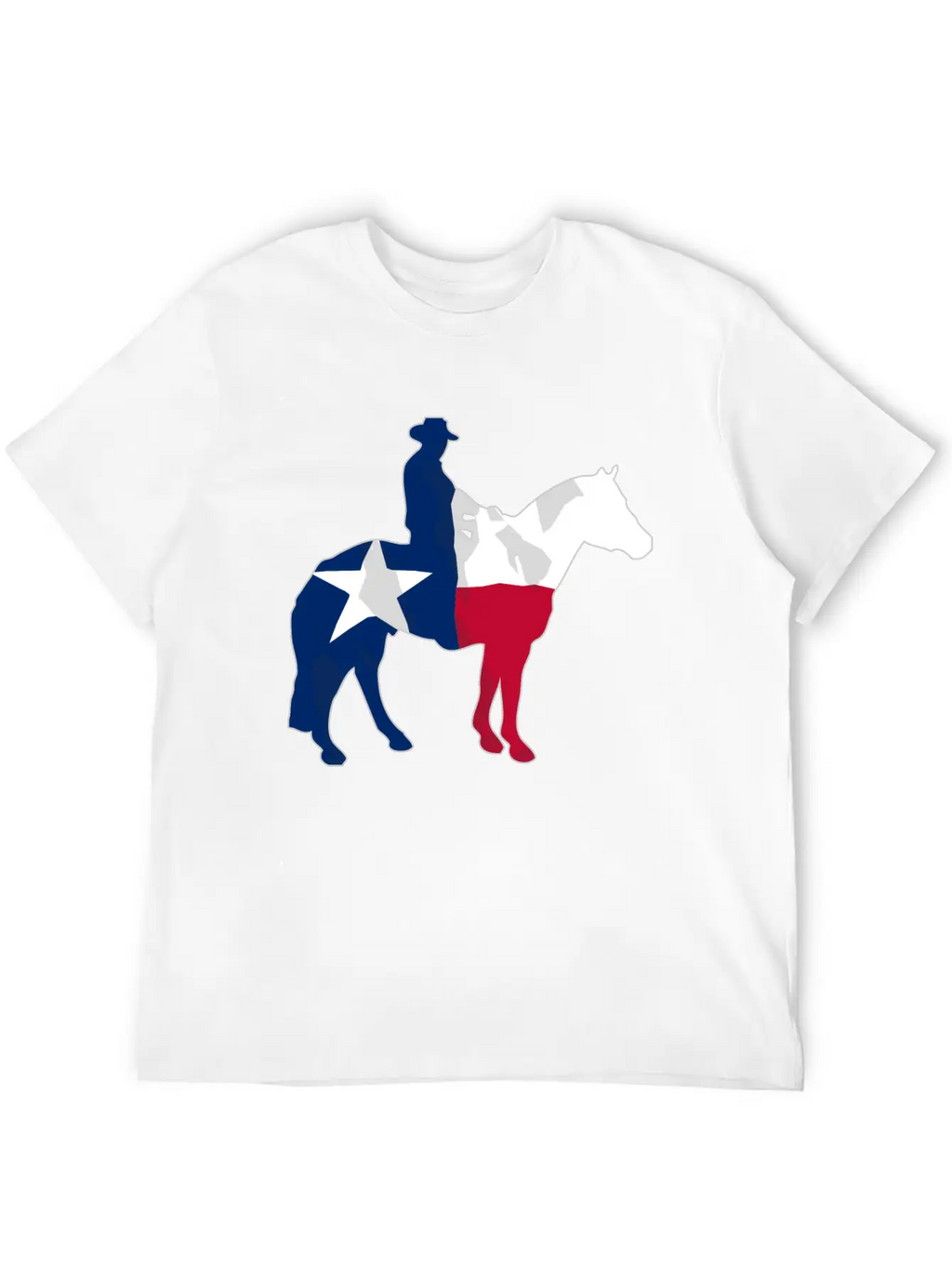 Texas Cowboy Flag Essential Cotton Tee For Daily Outfits – Unisex Style