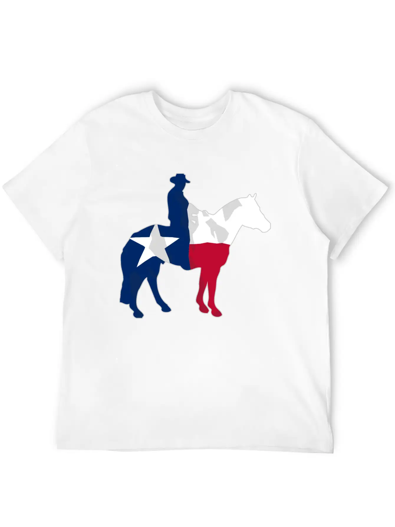 Texas Cowboy Flag Essential Cotton Tee For Daily Outfits – Unisex Style