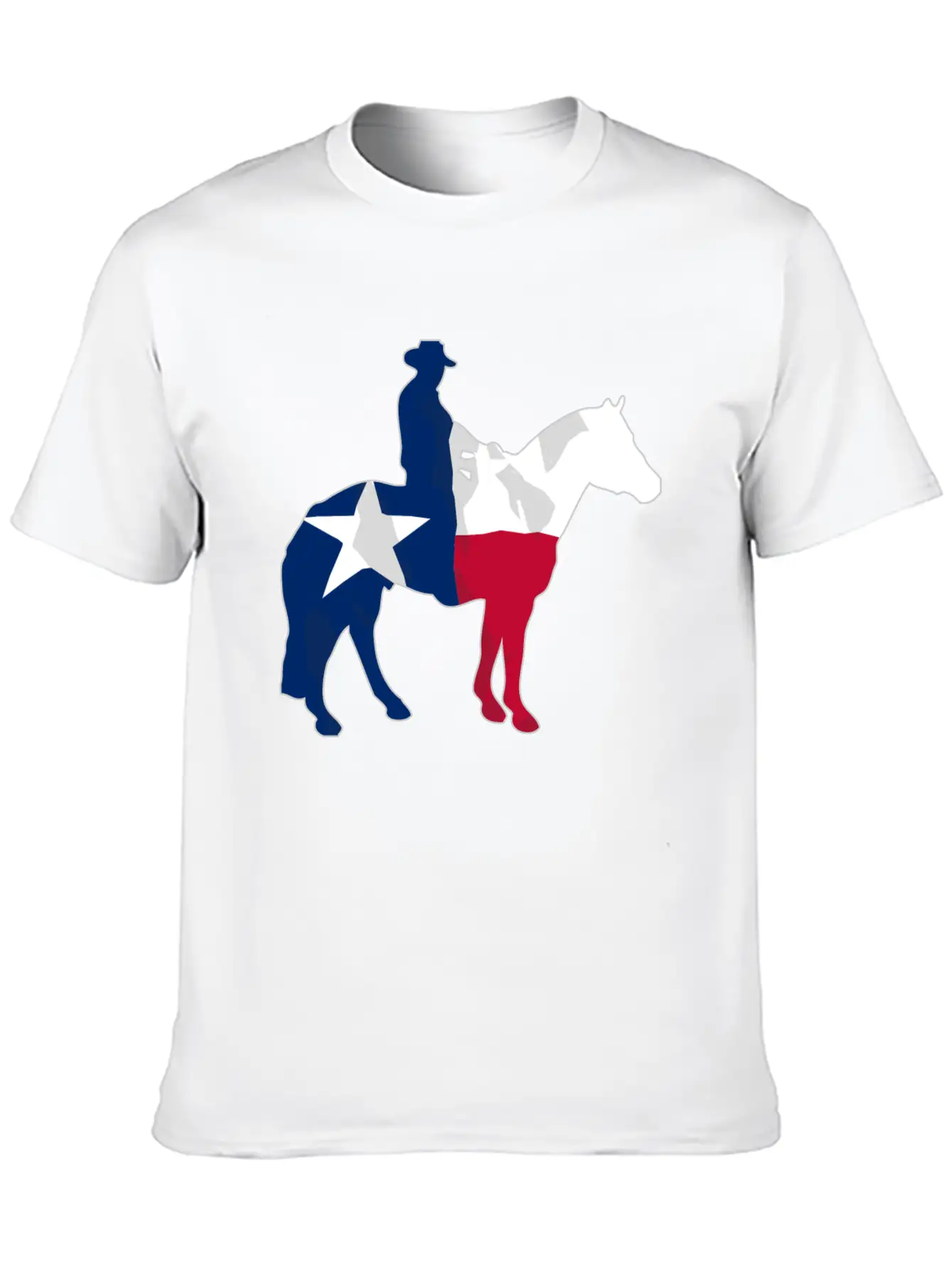 Texas Cowboy Flag Essential Cotton Tee For Daily Outfits – Unisex Style