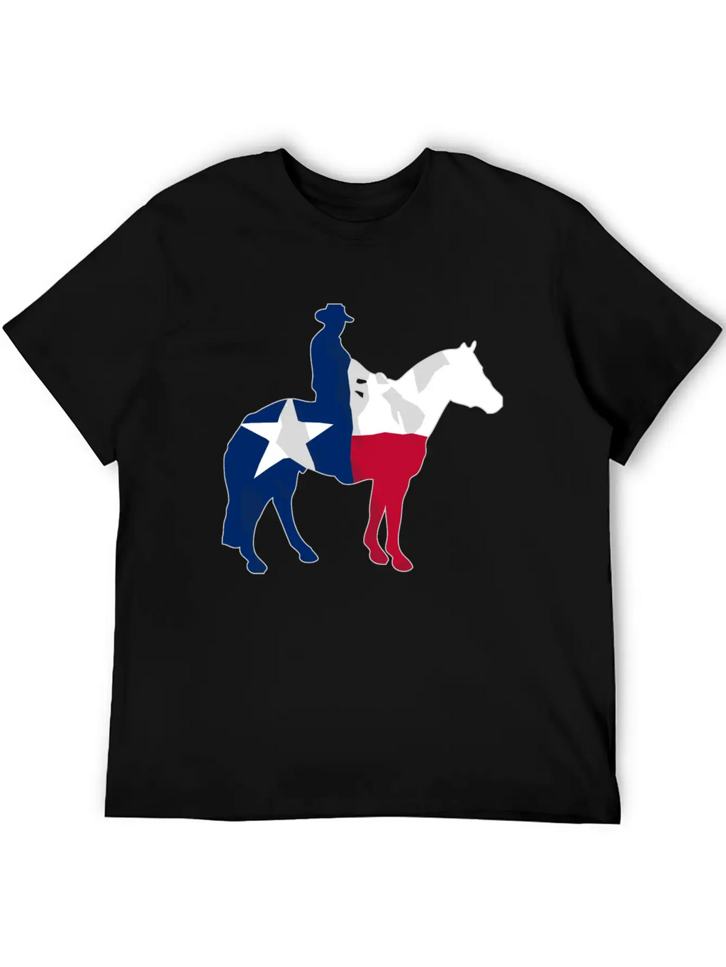 Texas Cowboy Flag Essential Cotton Tee For Daily Outfits – Unisex Style