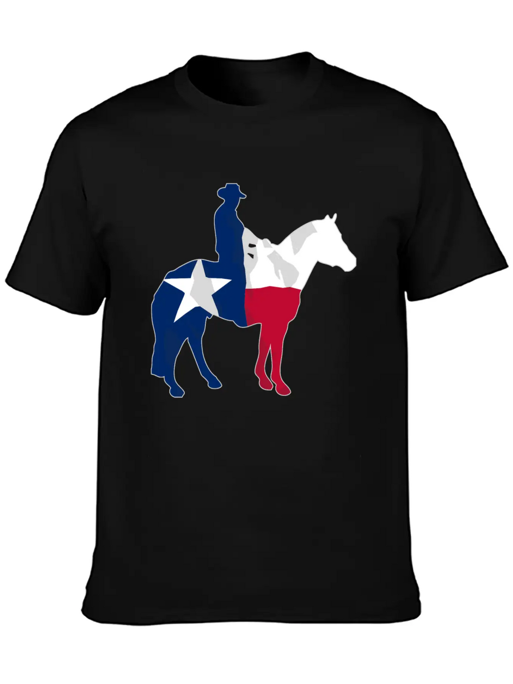 Texas Cowboy Flag Essential Cotton Tee For Daily Outfits – Unisex Style