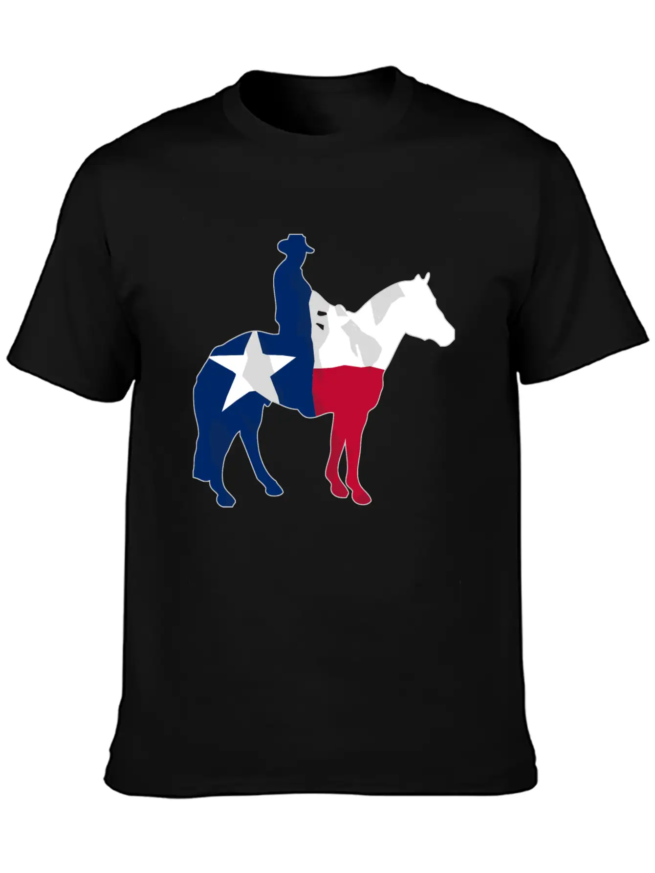Texas Cowboy Flag Essential Cotton Tee For Daily Outfits – Unisex Style