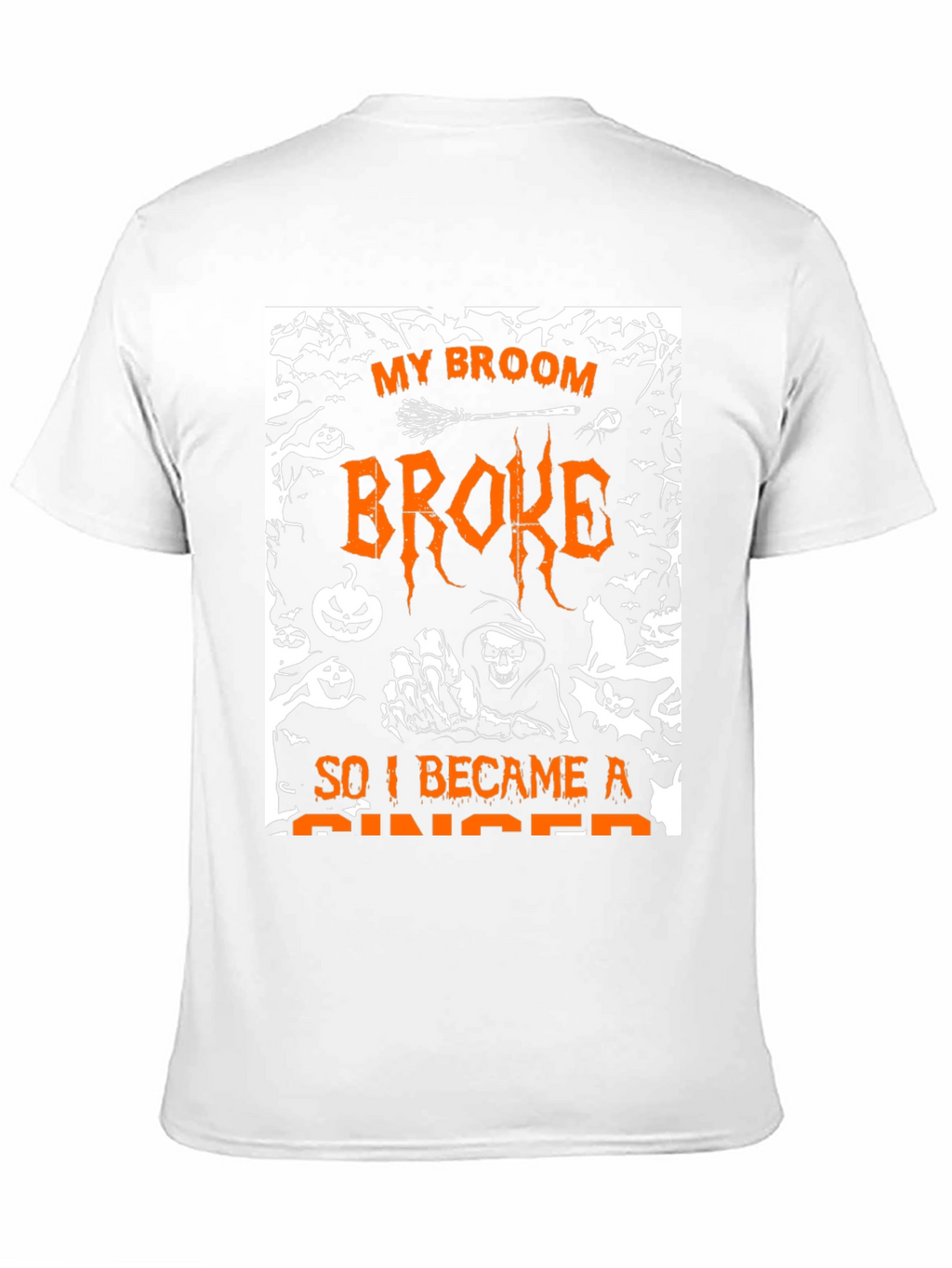 Halloween My Broom Broke Graphic T-Shirt
