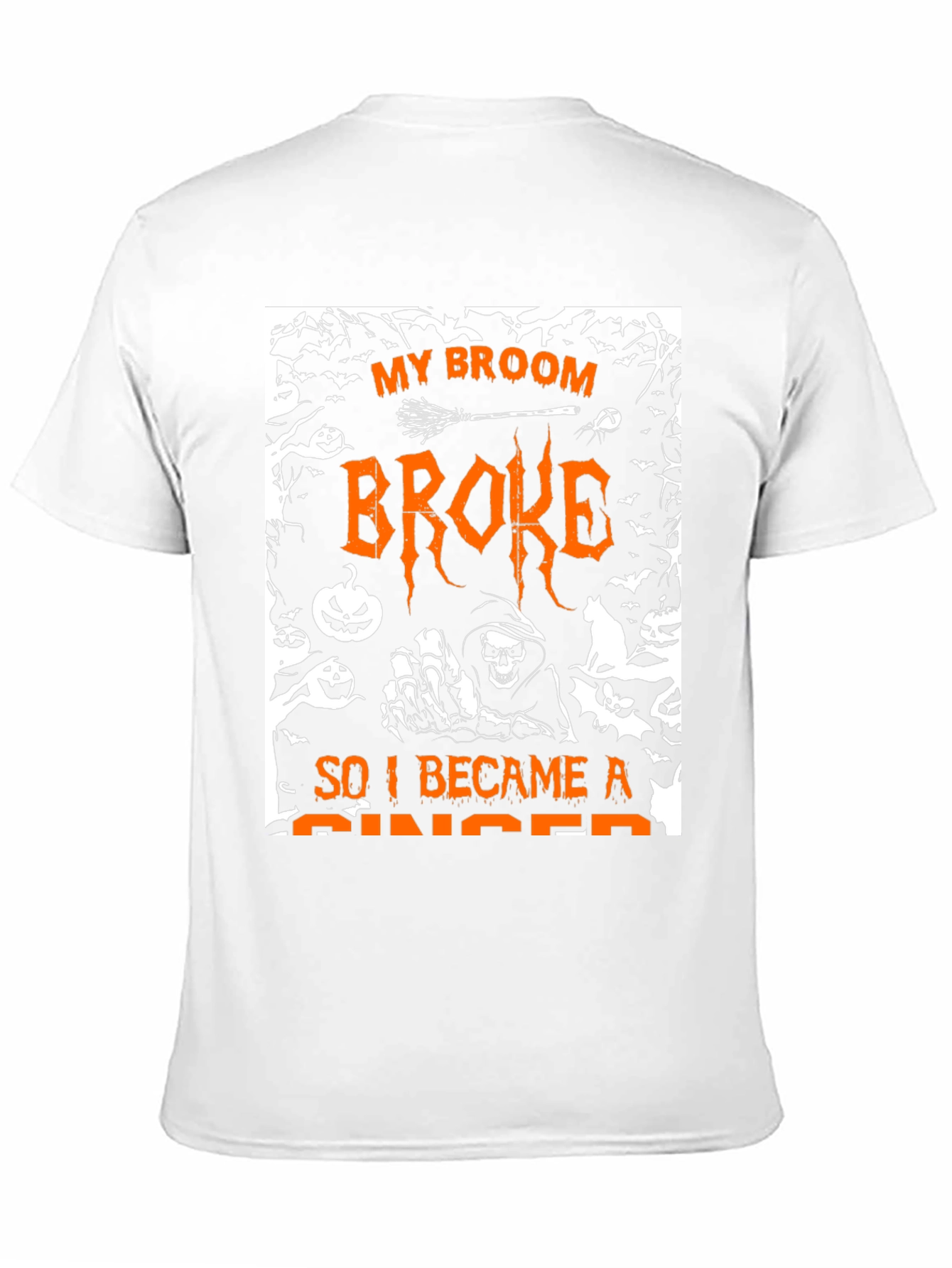 Halloween My Broom Broke Graphic T-Shirt