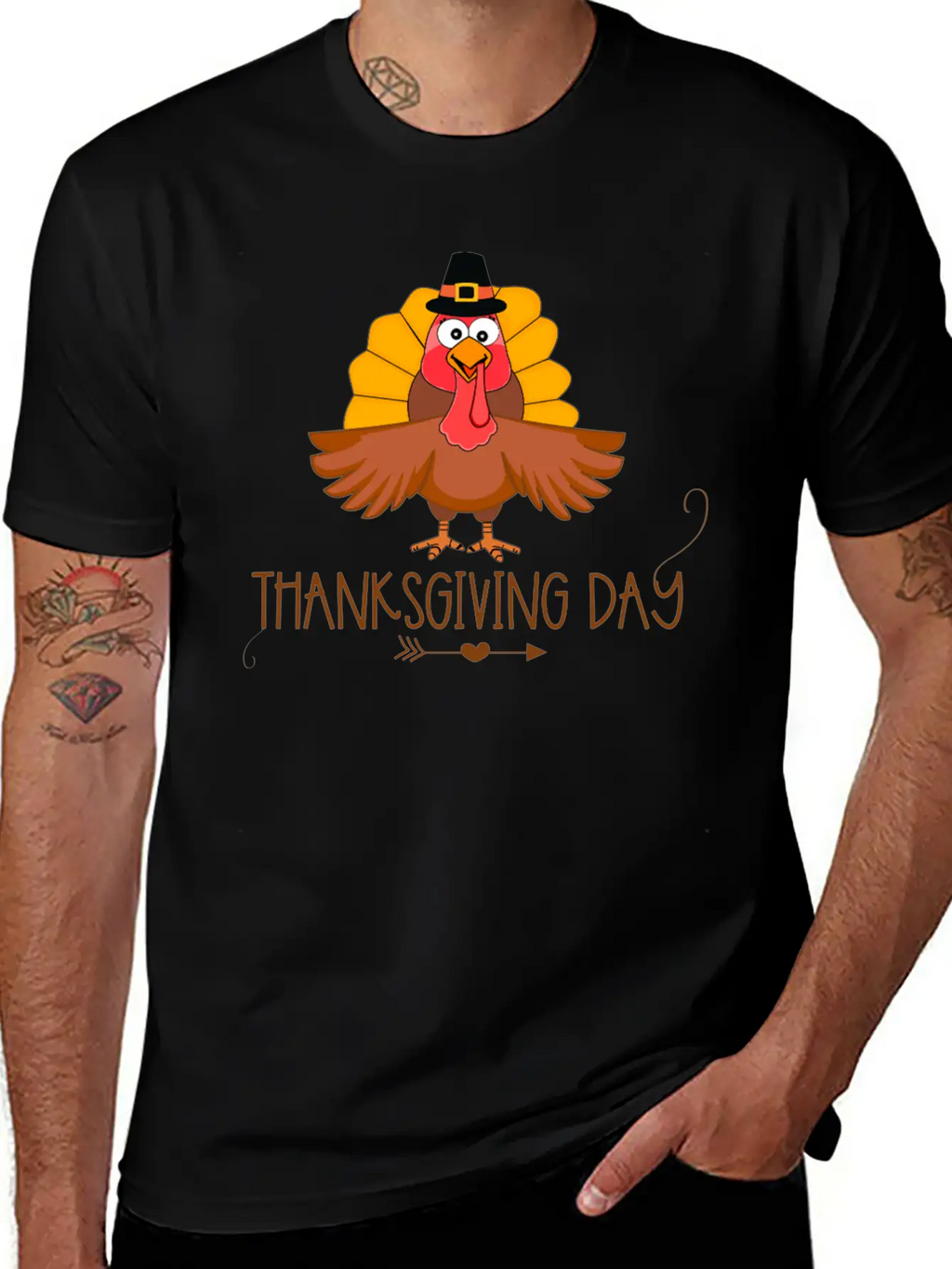 Thanksgiving Day Classic Fit Graphic Tee For Daily Comfort – Unisex Cotton Shirt