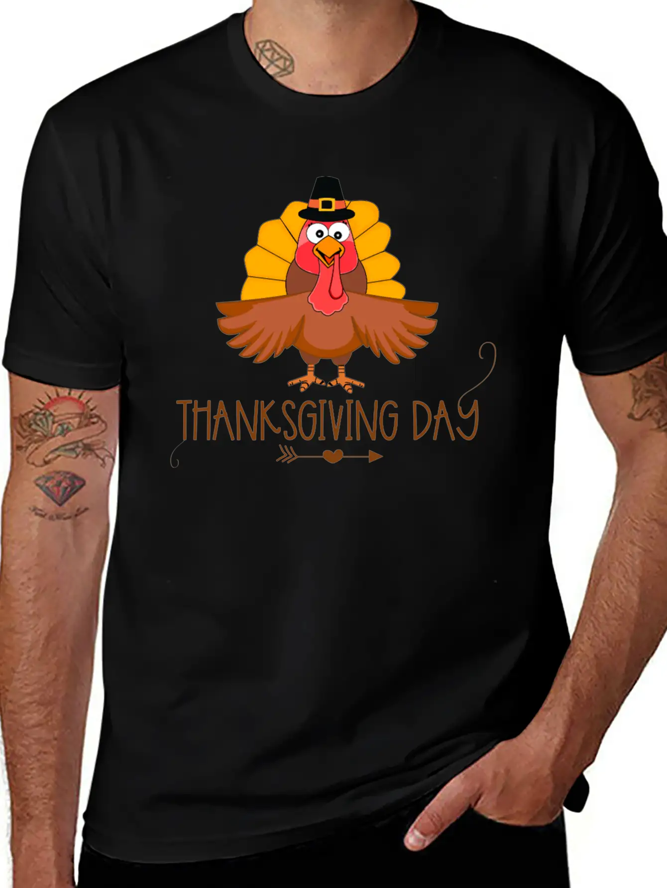 Thanksgiving Day Classic Fit Graphic Tee For Daily Comfort – Unisex Cotton Shirt