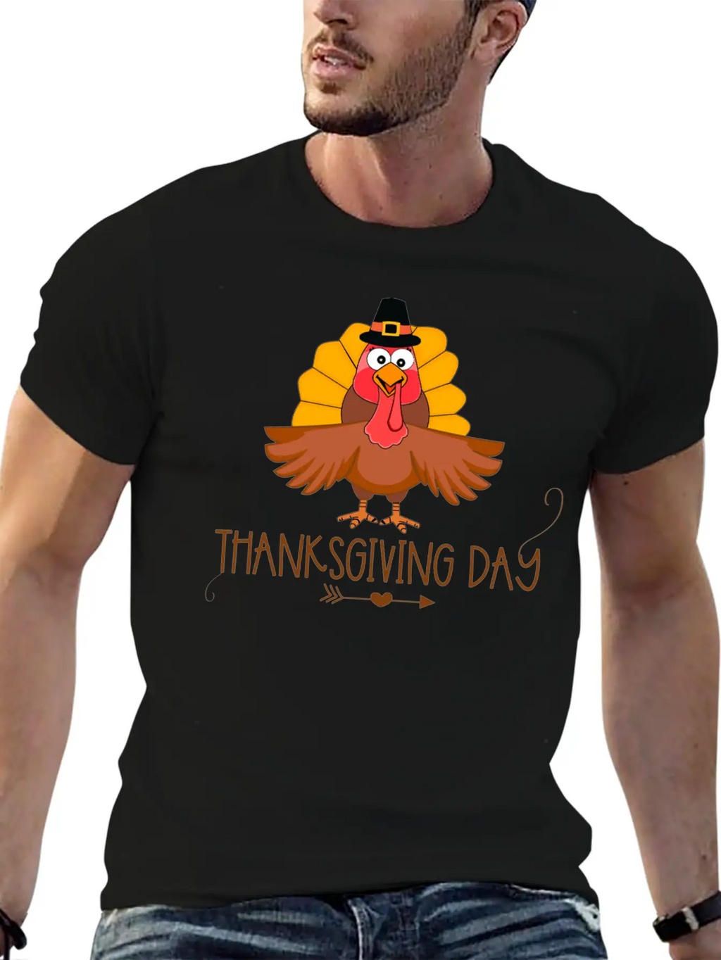 Thanksgiving Day Classic Fit Graphic Tee For Daily Comfort – Unisex Cotton Shirt