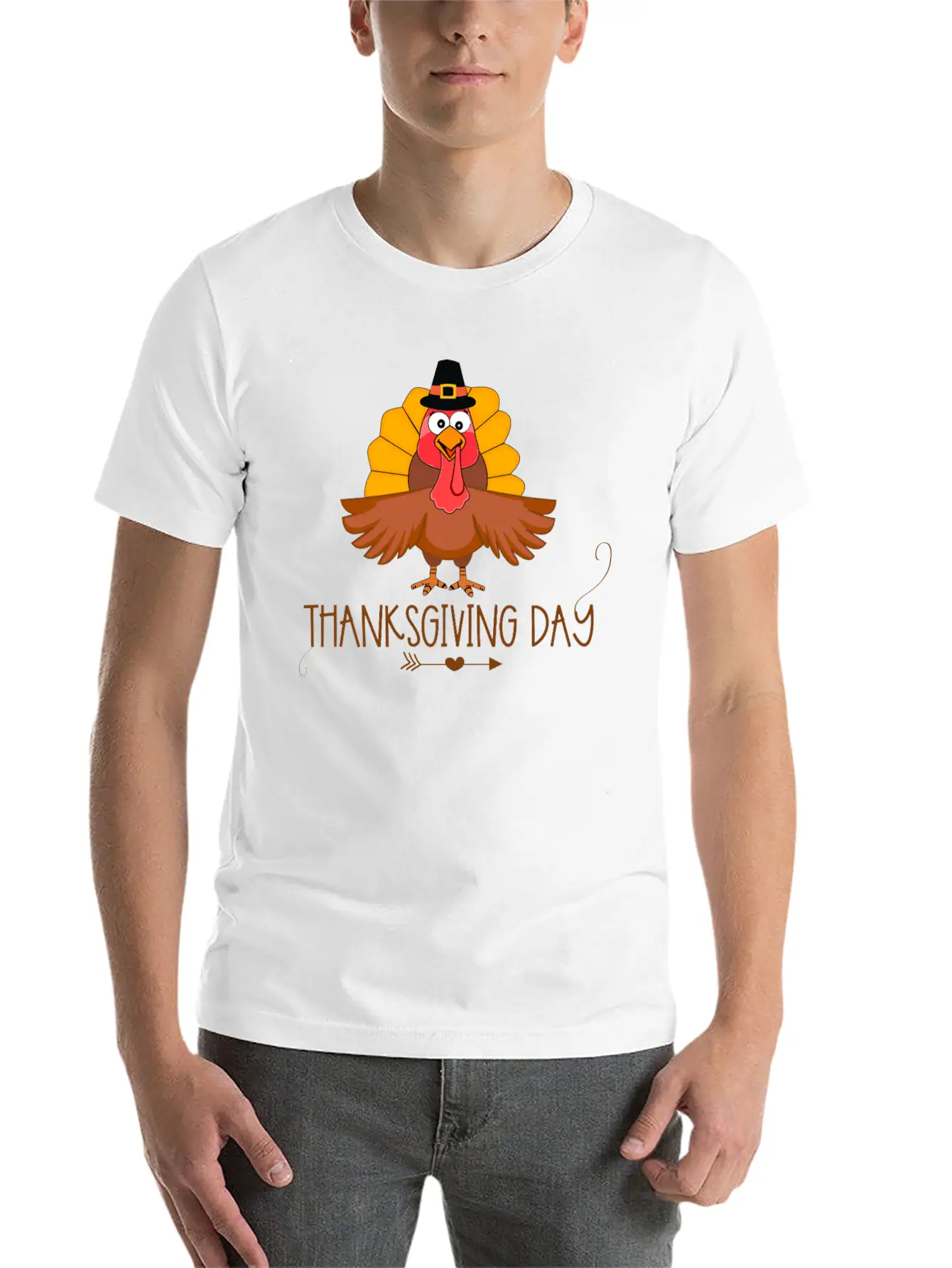 Thanksgiving Day Classic Fit Graphic Tee For Daily Comfort – Unisex Cotton Shirt