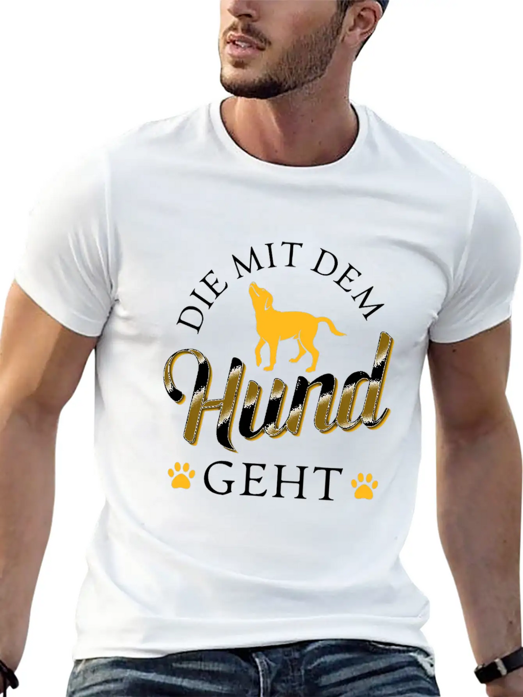 That Goes With The Dog Classic Fit Graphic Tee For Daily Comfort – Unisex Cotton Shirt