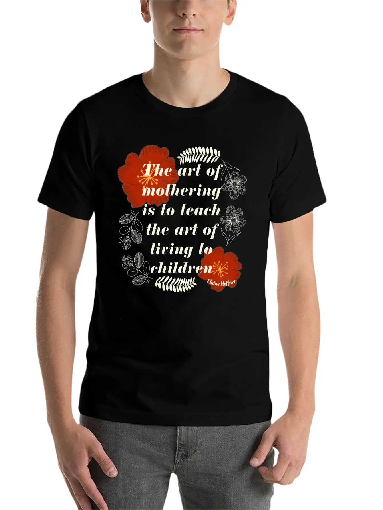 The Art Of Mothering Quote Classic Fit Graphic Tee For Daily Comfort – Unisex Cotton Shirt