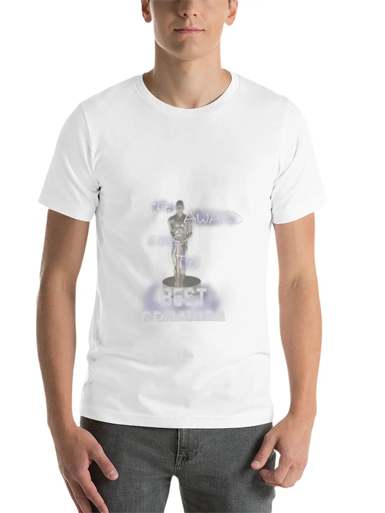 The Award Goes To Best Grandpa Breathable Graphic T-Shirt – Perfect For Casual Days