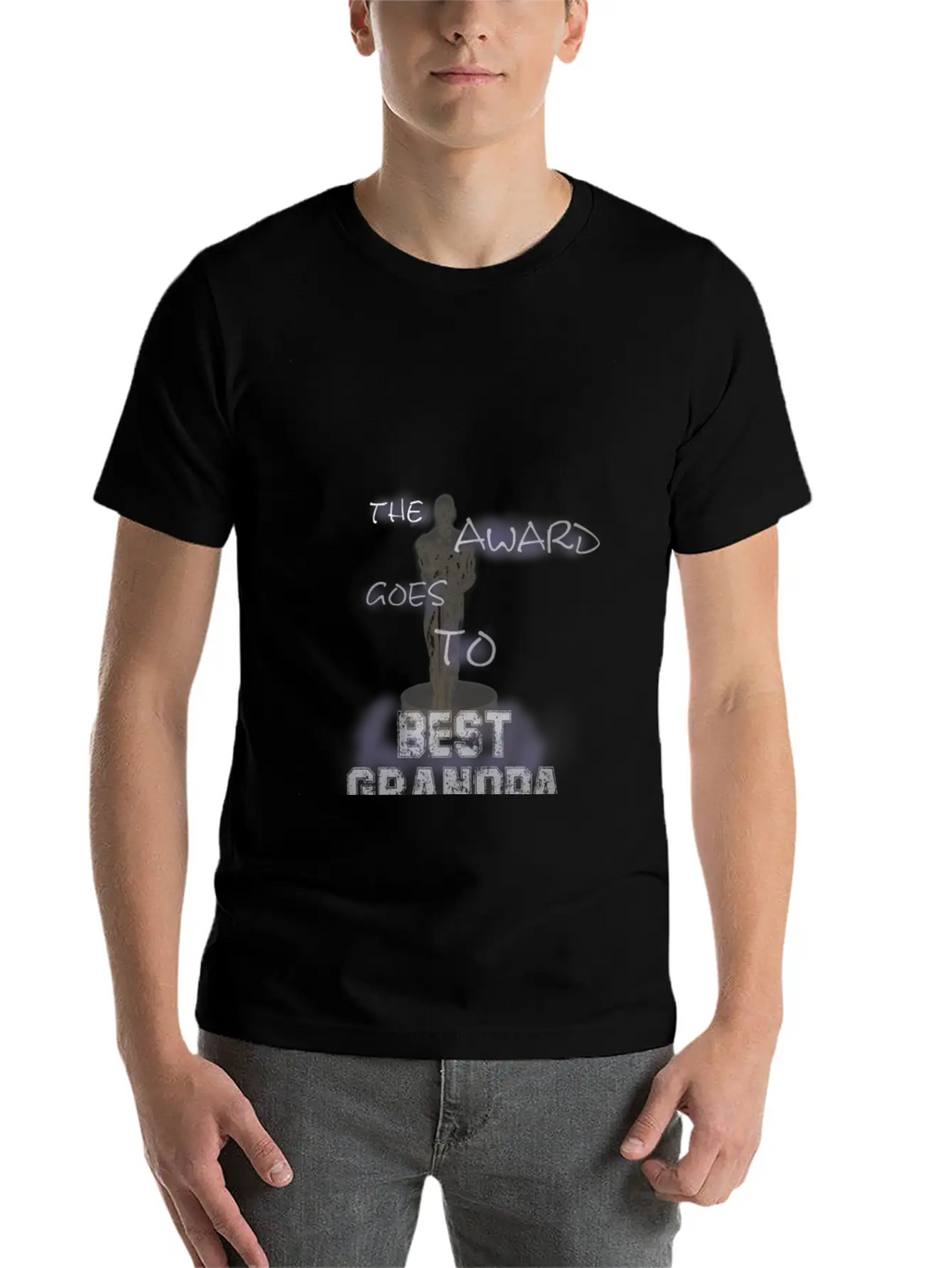 The Award Goes To Best Grandpa Breathable Graphic T-Shirt – Perfect For Casual Days