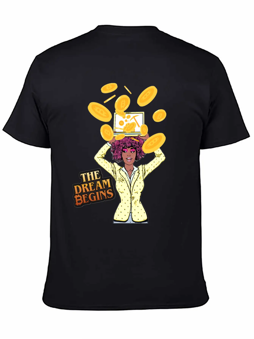 The Bitcoin Dream Begins Classic Fit Graphic Tee For Daily Comfort – Unisex Cotton Shirt
