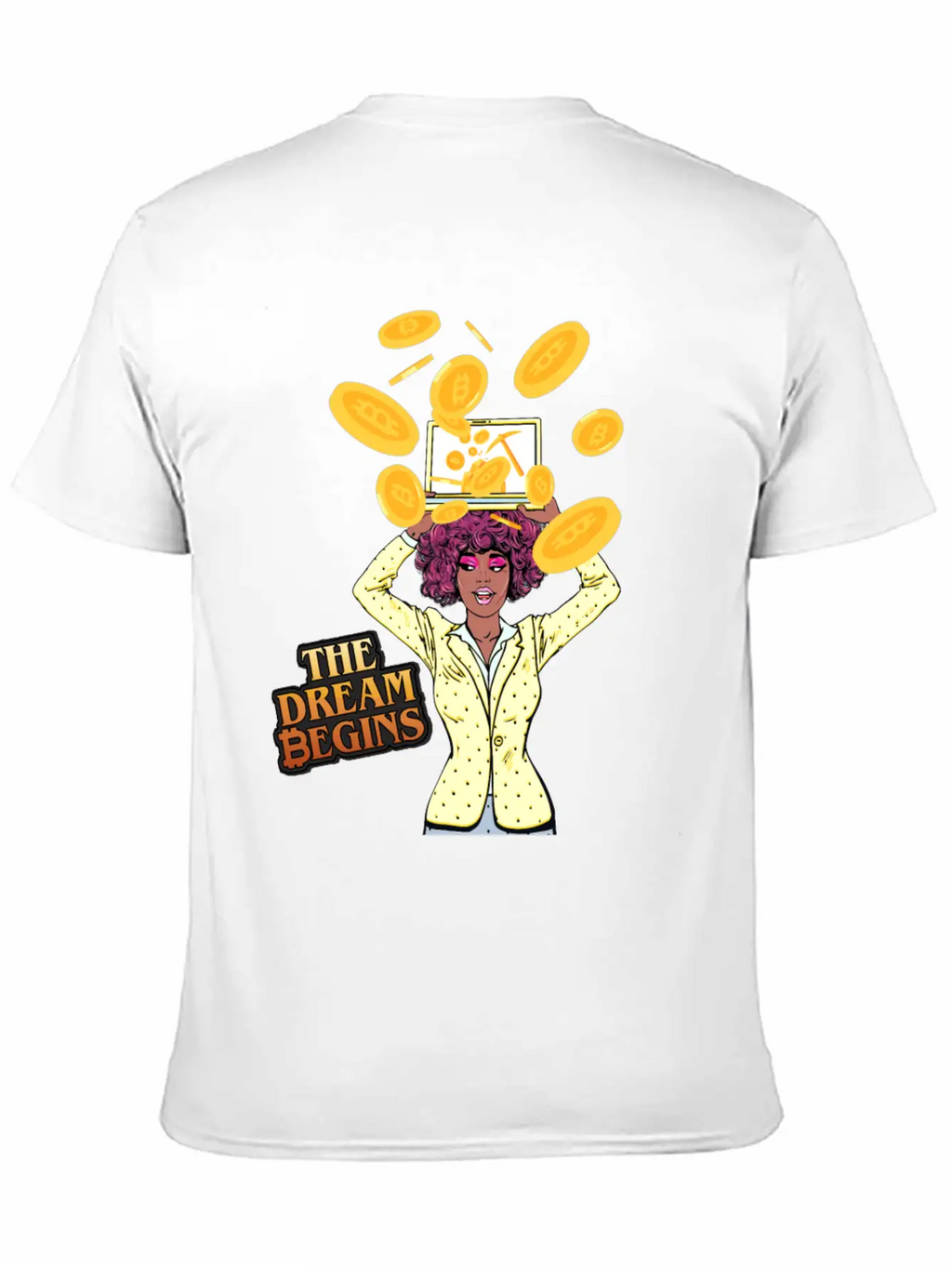 The Bitcoin Dream Begins Classic Fit Graphic Tee For Daily Comfort – Unisex Cotton Shirt