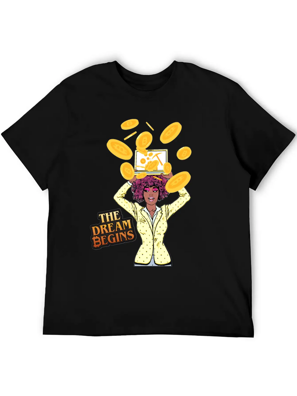 The Bitcoin Dream Begins Classic Fit Graphic Tee For Daily Comfort – Unisex Cotton Shirt