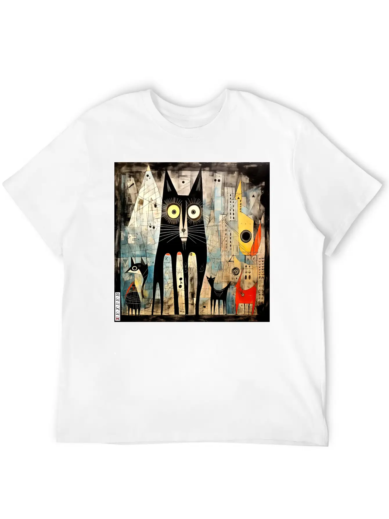 The Black Cat Classic Fit Graphic Tee For Daily Comfort – Unisex Cotton Shirt