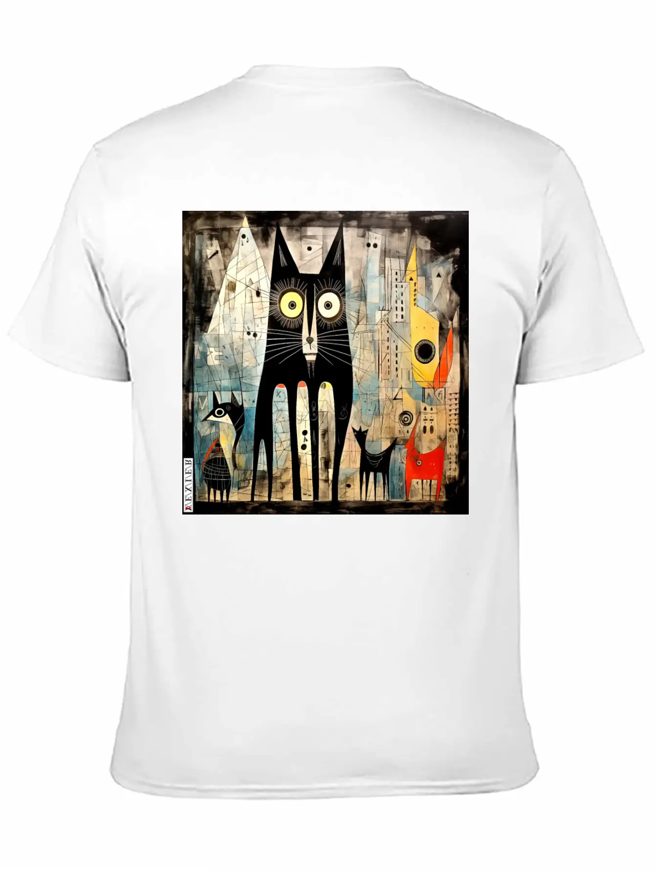 The Black Cat Classic Fit Graphic Tee For Daily Comfort – Unisex Cotton Shirt