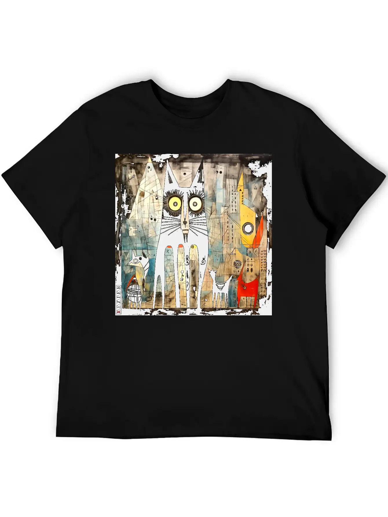 The Black Cat Classic Fit Graphic Tee For Daily Comfort – Unisex Cotton Shirt