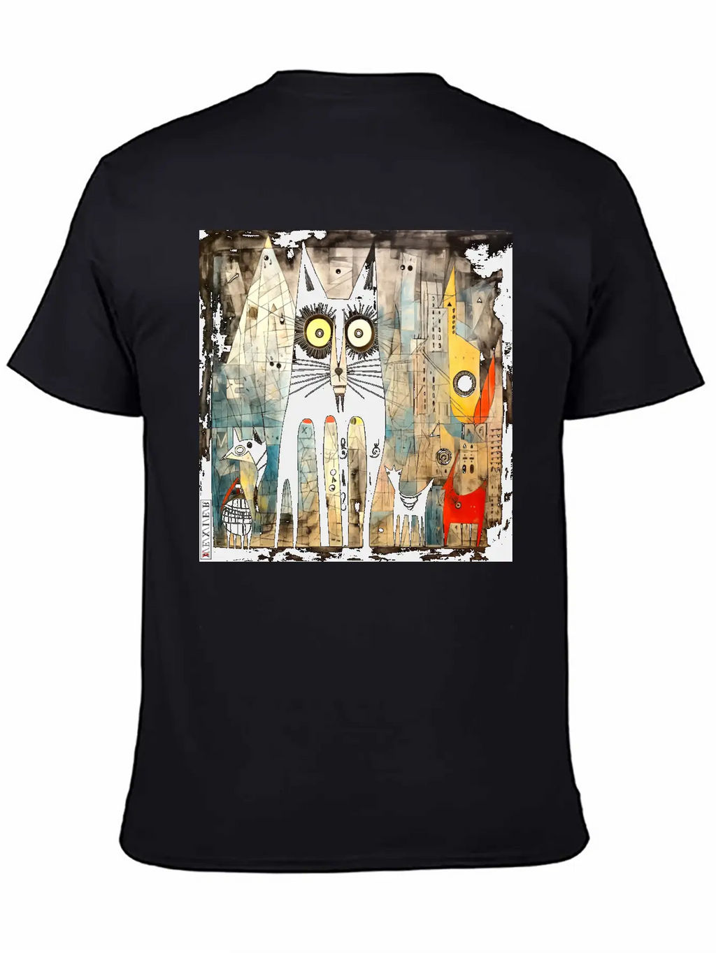 The Black Cat Classic Fit Graphic Tee For Daily Comfort – Unisex Cotton Shirt