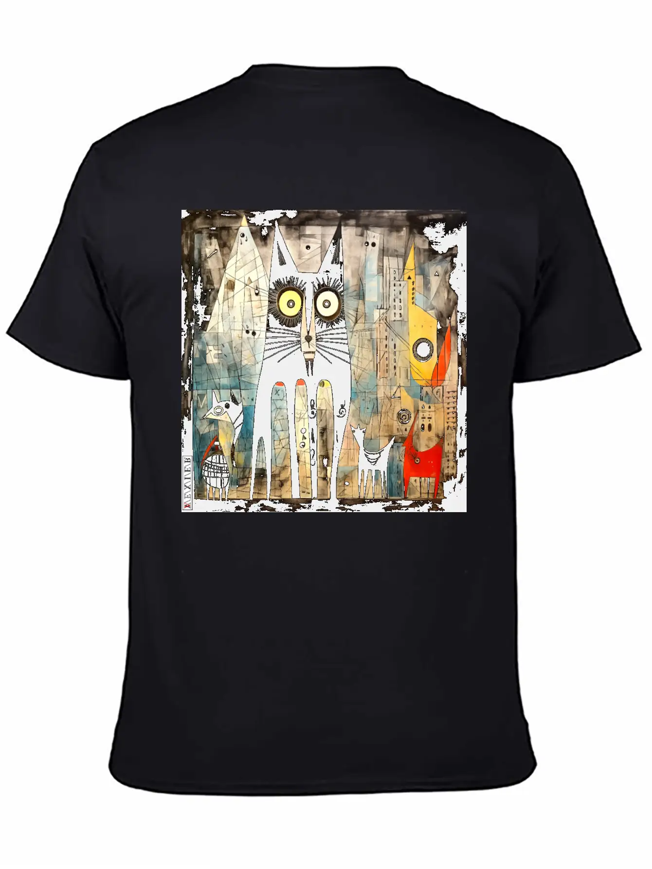 The Black Cat Classic Fit Graphic Tee For Daily Comfort – Unisex Cotton Shirt