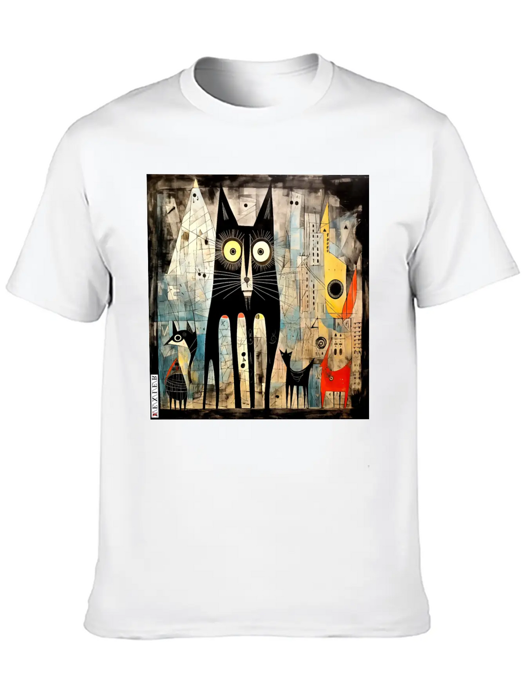The Black Cat Classic Fit Graphic Tee For Daily Comfort – Unisex Cotton Shirt