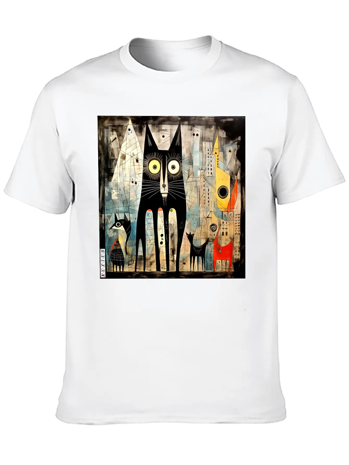 The Black Cat Classic Fit Graphic Tee For Daily Comfort – Unisex Cotton Shirt