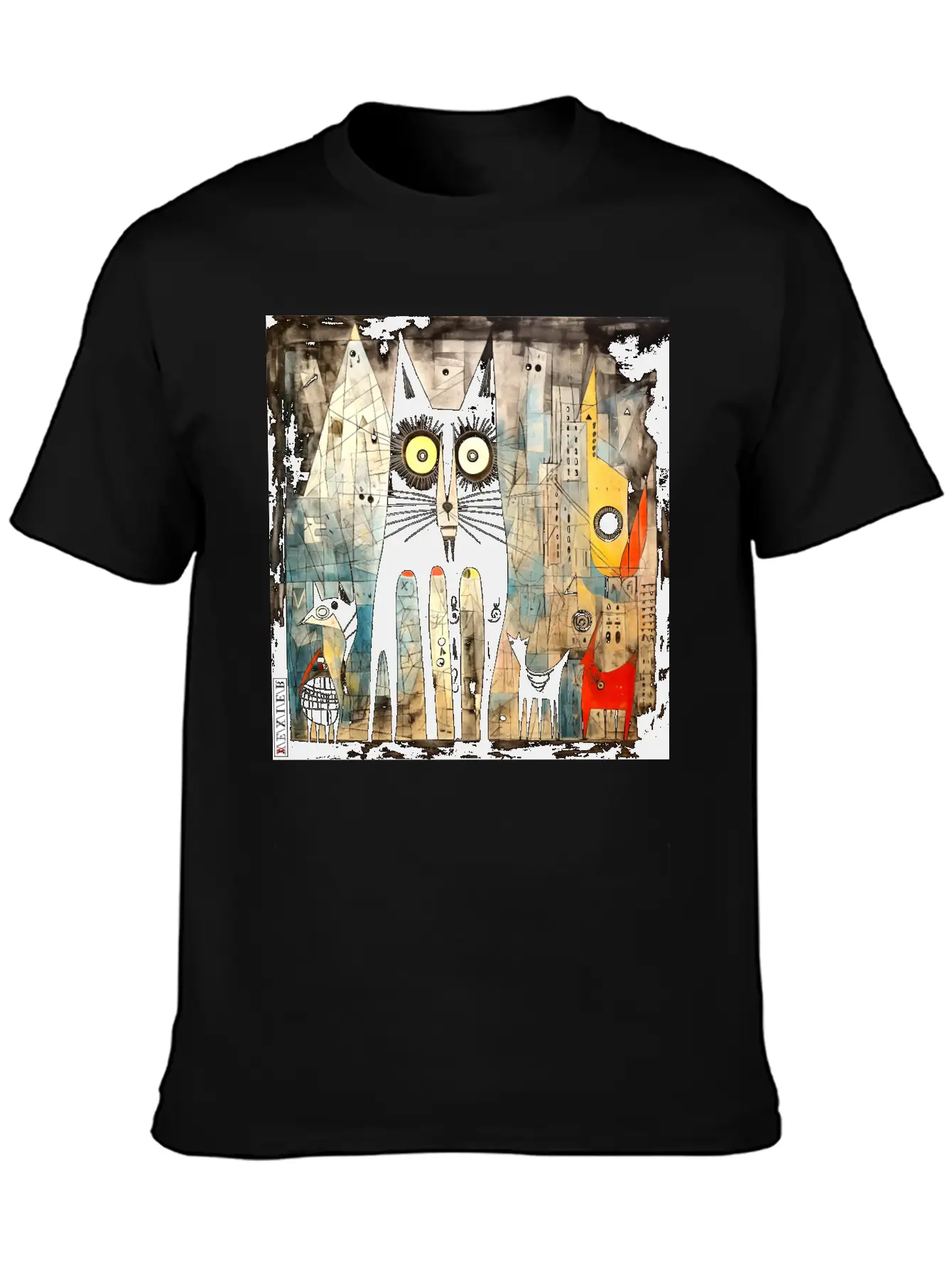 The Black Cat Classic Fit Graphic Tee For Daily Comfort – Unisex Cotton Shirt