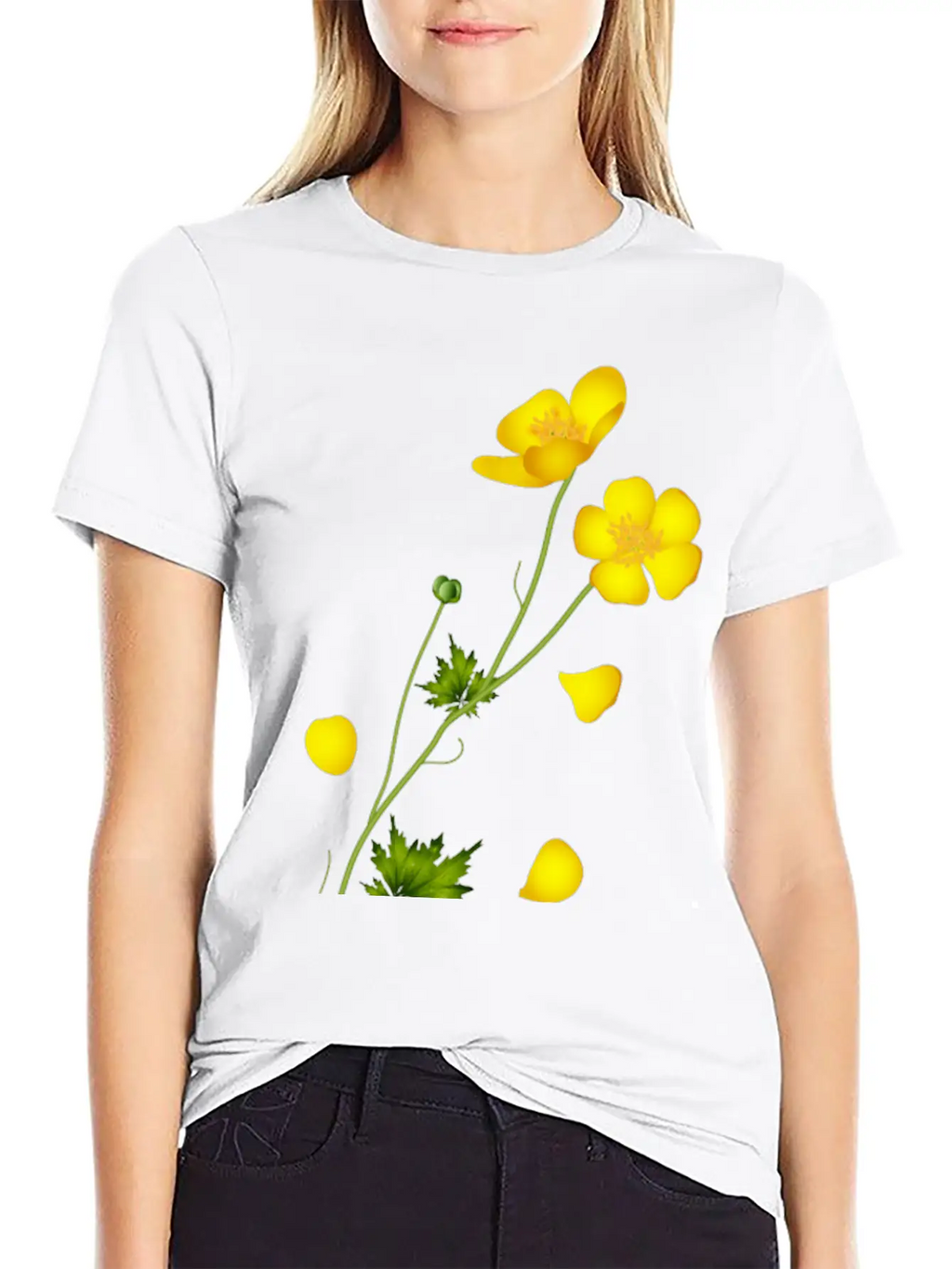 The Bright Yellow Buttercup Full Of Harmony Classic Fit Graphic Tee For Daily Comfort – Unisex Cotton Shirt