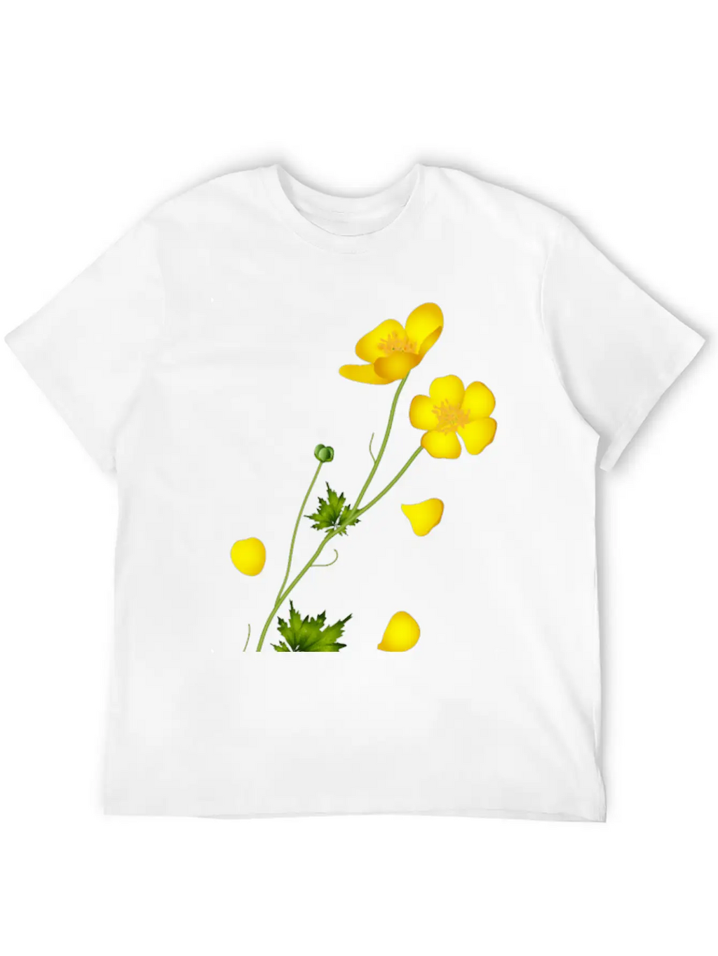 The Bright Yellow Buttercup Full Of Harmony Classic Fit Graphic Tee For Daily Comfort – Unisex Cotton Shirt
