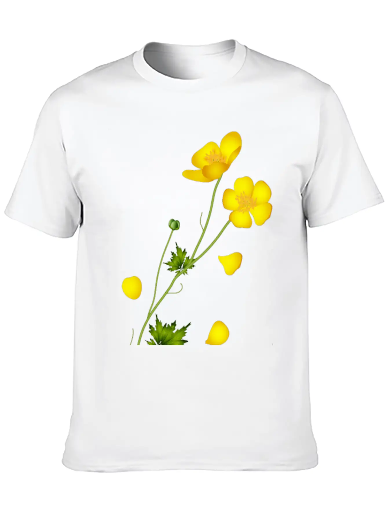 The Bright Yellow Buttercup Full Of Harmony Classic Fit Graphic Tee For Daily Comfort – Unisex Cotton Shirt