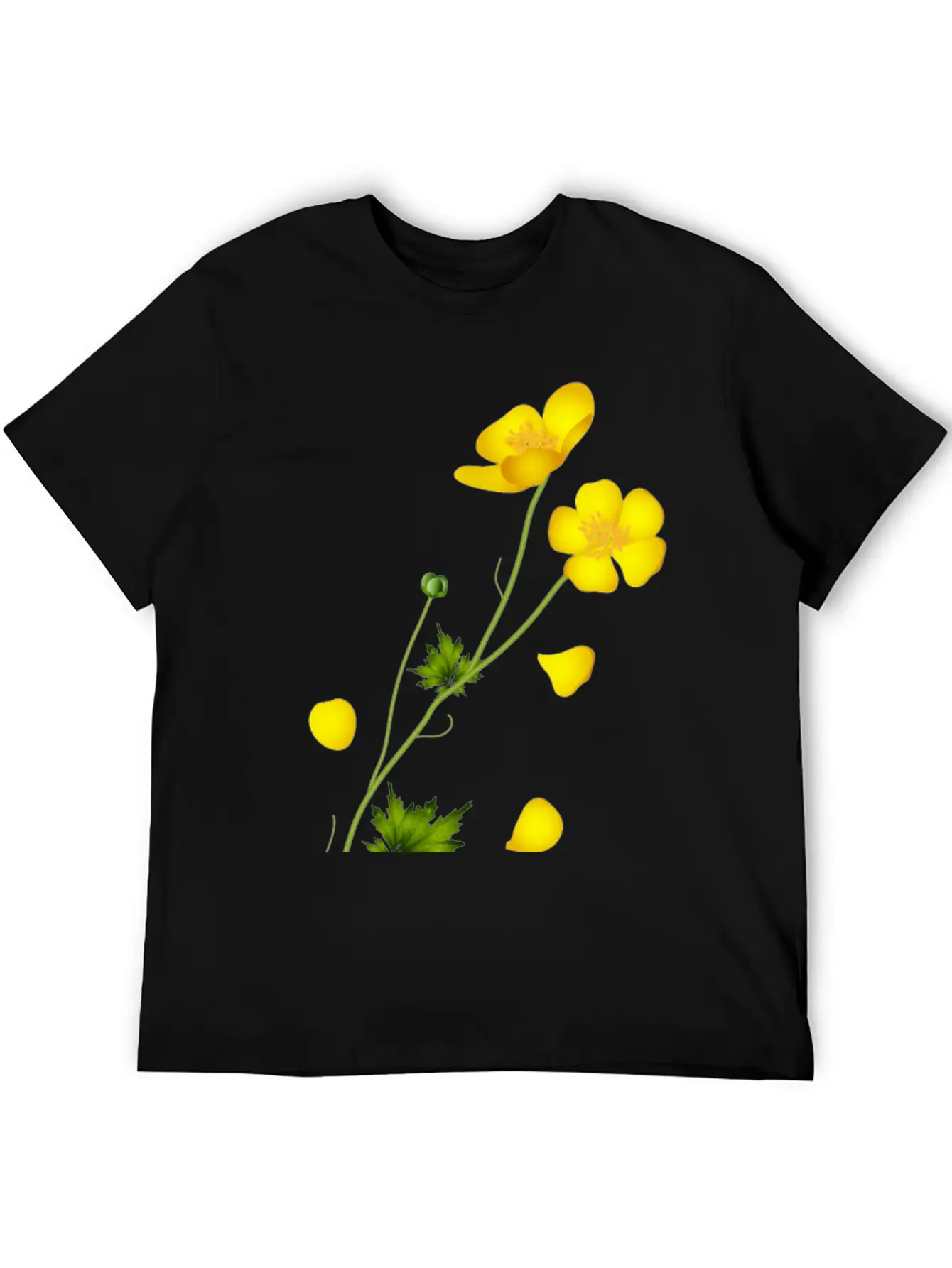 The Bright Yellow Buttercup Full Of Harmony Classic Fit Graphic Tee For Daily Comfort – Unisex Cotton Shirt