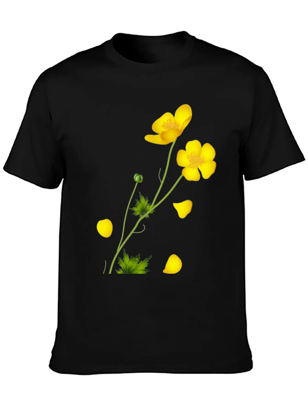 The Bright Yellow Buttercup Full Of Harmony Classic Fit Graphic Tee For Daily Comfort – Unisex Cotton Shirt