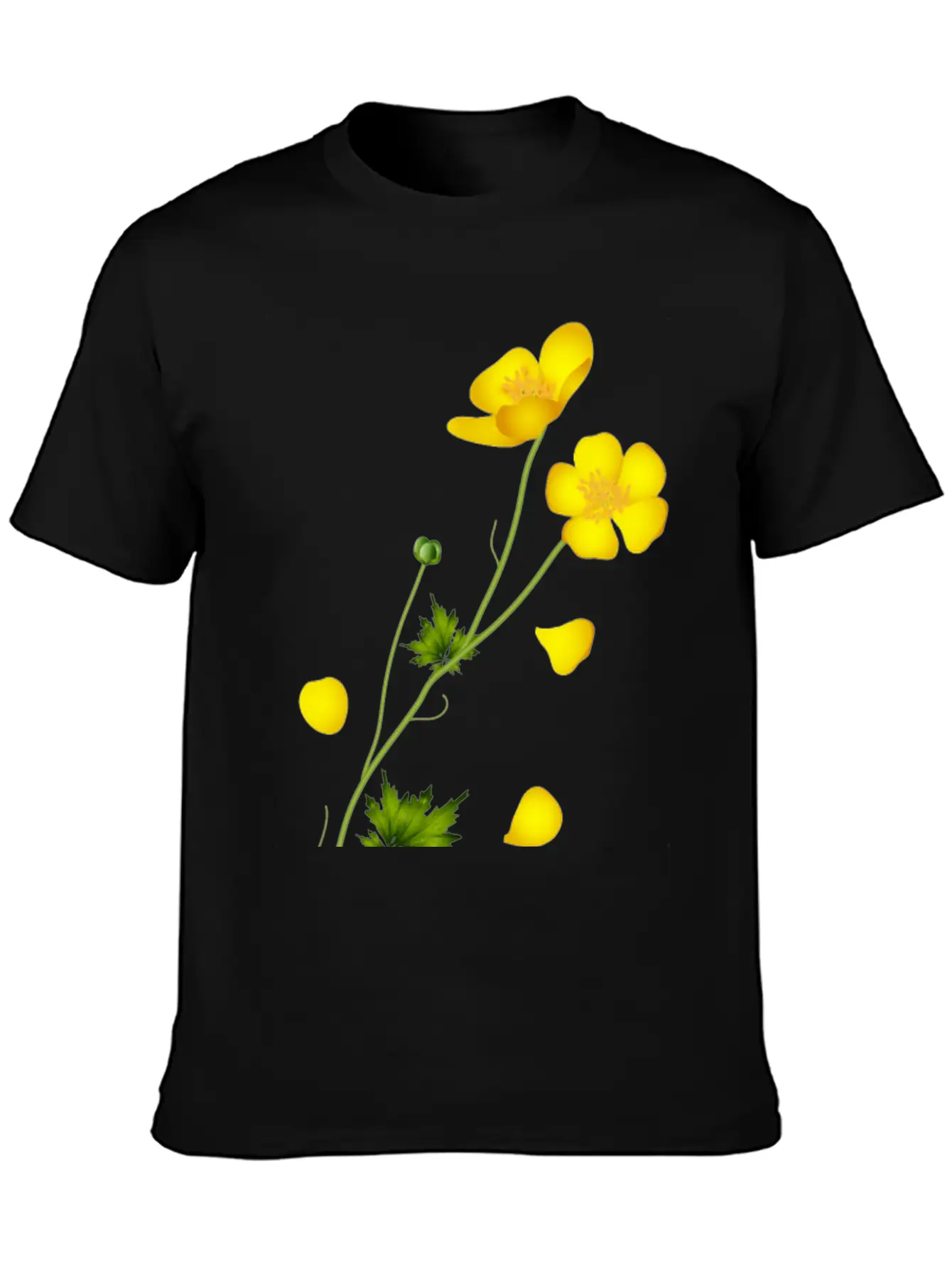 The Bright Yellow Buttercup Full Of Harmony Classic Fit Graphic Tee For Daily Comfort – Unisex Cotton Shirt