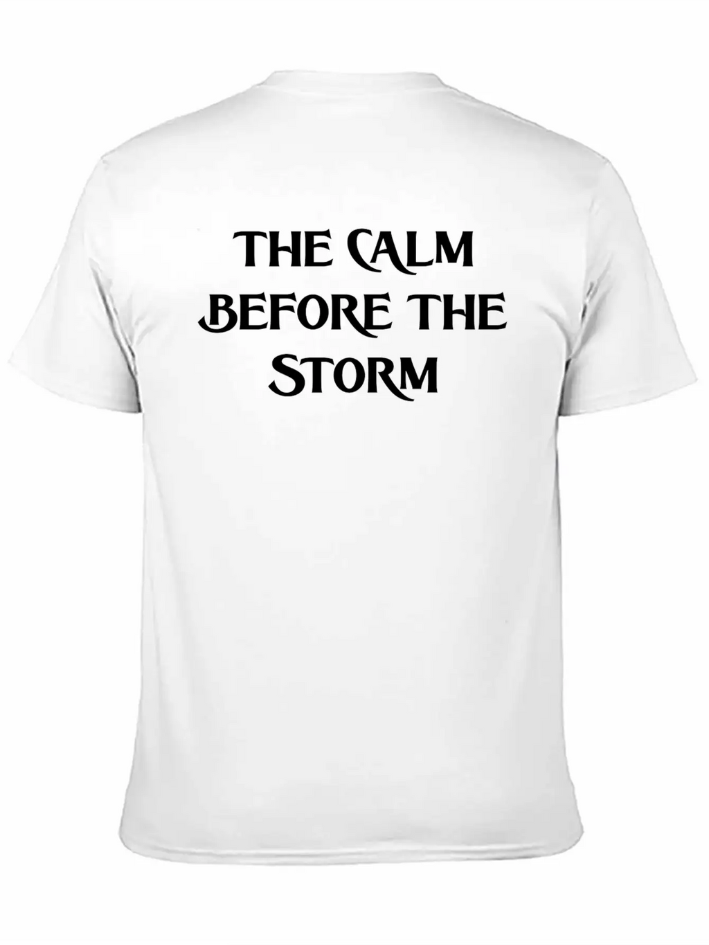 THE CALM BEFORE THE STORM (WHITE PRINT) Casual Graphic T-Shirt – Simple And Comfortable Daily Wear