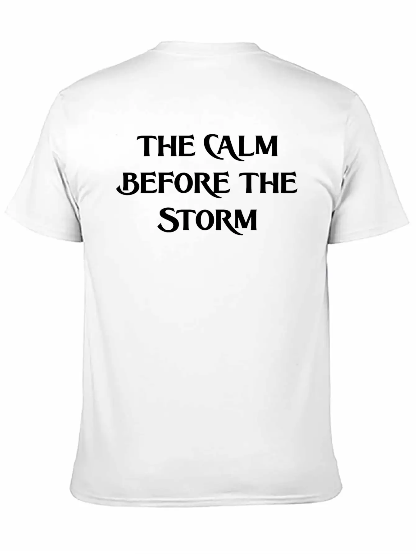 THE CALM BEFORE THE STORM (WHITE PRINT) Casual Graphic T-Shirt – Simple And Comfortable Daily Wear